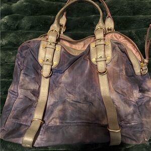 MZ Wallace Purple and Gold Tote Bag
